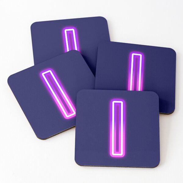 Item preview, Letter I Neon Pink Purple Glow - Retro Futuristic Monogram Initial designed and sold by SolutionsArt.