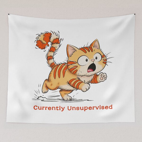 Item preview, Chaotic Ginger Cat Illustration designed and sold by SimoesArtistry.
