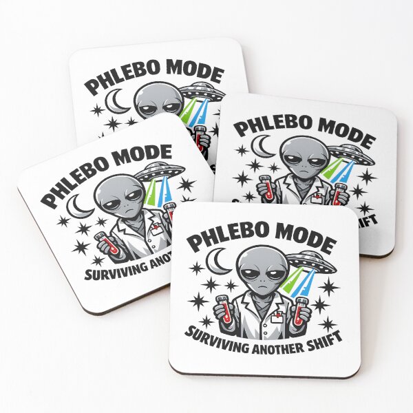 Item preview, Phlebo Mode Funny Alien Phlebotomist Scientist UFO Retro Horror Lab Tech Design for World Laboratory Week & Halloween designed and sold by ClinicalHubs.