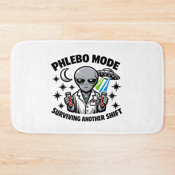 Item preview, Phlebo Mode Funny Alien Phlebotomist Scientist UFO Retro Horror Lab Tech Design for World Laboratory Week & Halloween designed and sold by ClinicalHubs.