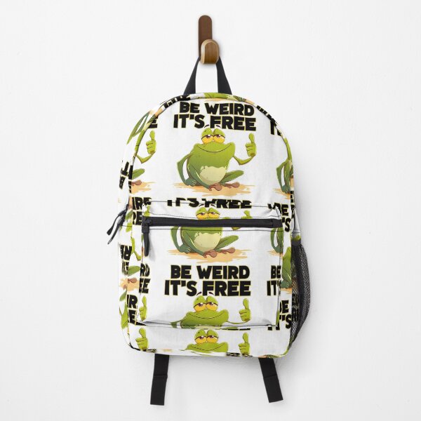 Item preview, Be Weird It's Free Funny Frog Mascot Humor Quotes Design designed and sold by DesignArtist.ia.