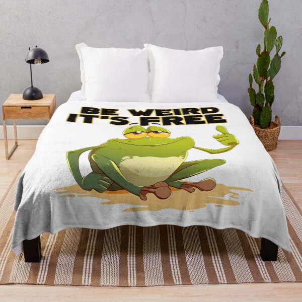 Item preview, Be Weird It's Free Funny Frog Mascot Humor Quotes Design designed and sold by DesignArtist.ia.