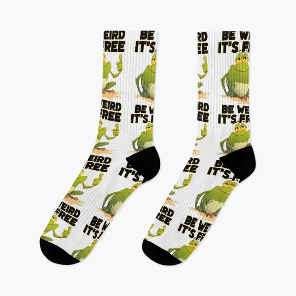 Item preview, Be Weird It's Free Funny Frog Mascot Humor Quotes Design designed and sold by DesignArtist.ia.