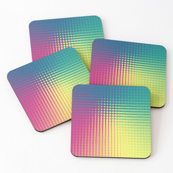 Item preview, Neon Prism Gradient Geometric Grid Abstract designed and sold by IntelliMindDesigns.