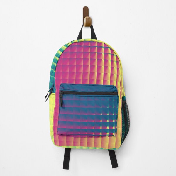 Item preview, Neon Prism Gradient Geometric Grid Abstract designed and sold by IntelliMindDesigns.
