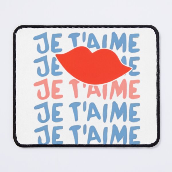 Item preview, Je T’aime - Romantic French Love Typography Art designed and sold by Rangmanch.