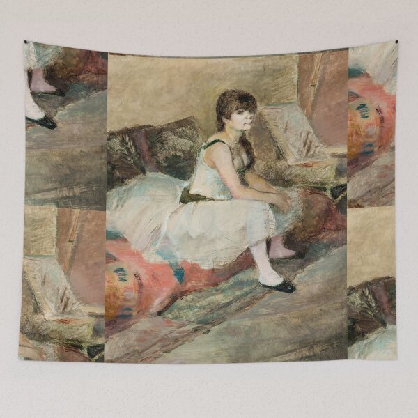 Item preview, Dancer Seated on a Pink Divan by Henri de Toulouse-Lautrec | Vintage Ballet Fine Art Poster Print designed and sold by artofuniverse.