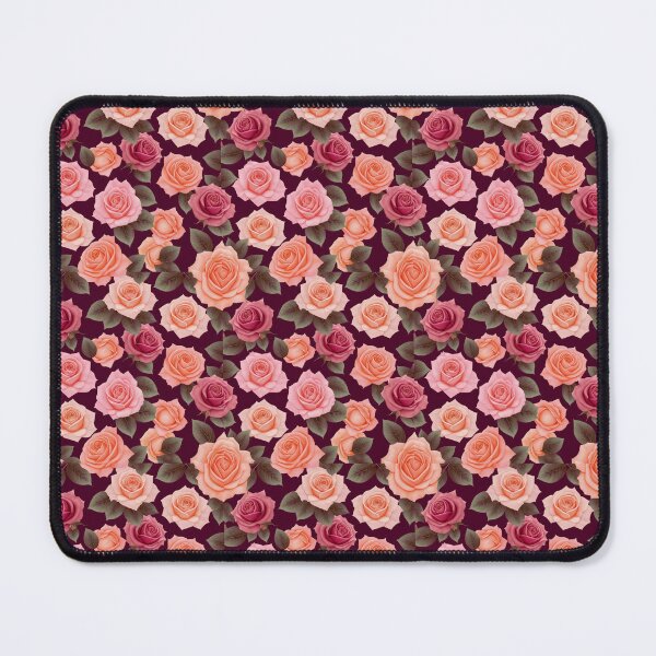 Item preview, Elegant Floral Pattern with Velvety Maroon Backdrop designed and sold by AmDecor.