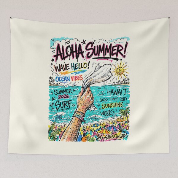 Item preview, Aloha Summer Hawaii Beso Beach Surf designed and sold by SplashTastic.