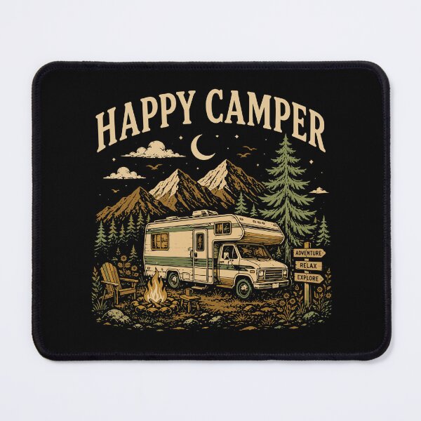 Item preview, Happy Camper Vintage Camper Camping Graphic designed and sold by American Spirit.