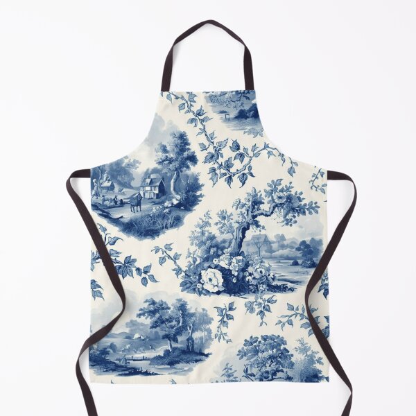 Item preview, Classic French Toile Countryside Landscape & Floral Pattern designed and sold by warayut.