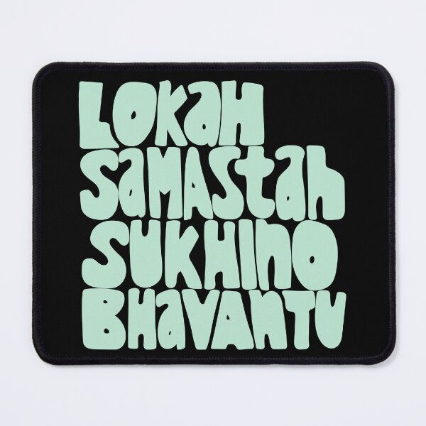 Item preview, Lokah Samastah Sukhino Bhavantu Mantra Green designed and sold by wordznart.