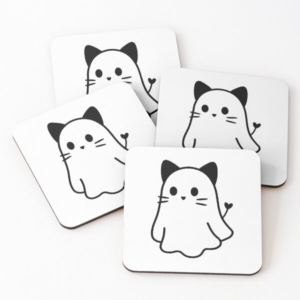 Item preview, Lumi the ghost dressed as a cat designed and sold by Design-by-Steph.