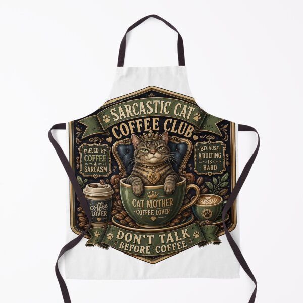 Item preview, Sarcastic Cat Coffee Club T Shirt, Don't Talk Before Coffee Mug, Funny Cat Owner Gift designed and sold by YMLux.