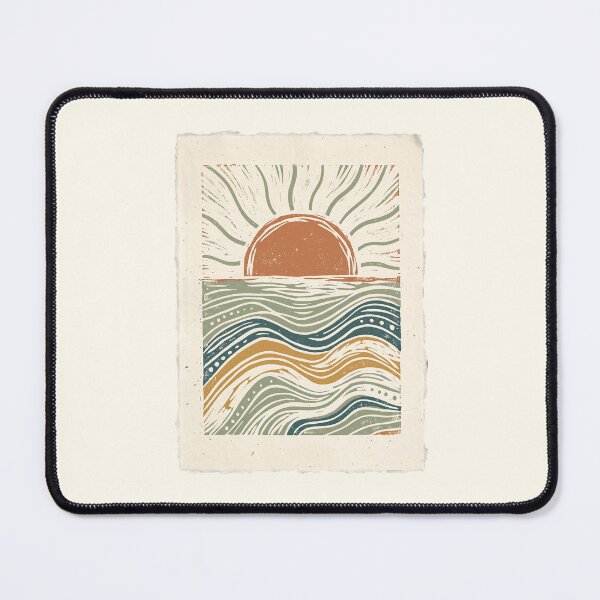 Item preview, Abstract Sun Ocean Waves Bohemian designed and sold by SplashTastic.