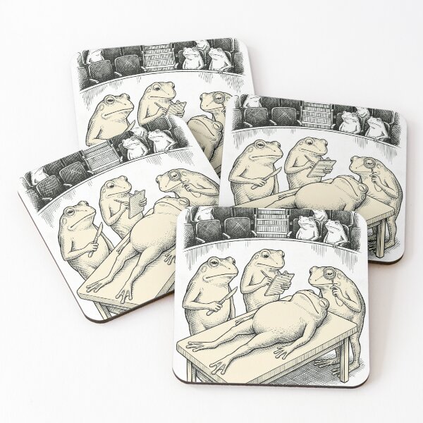 Item preview, Frog Autopsy Victorian Science — Dark Absurd Engraving Art designed and sold by Lestari Studio.