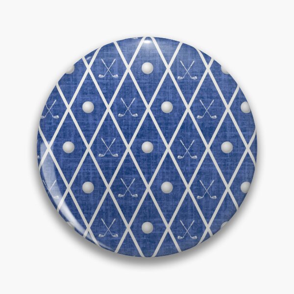 Item preview, Golf Balls & Clubs Argyle on Medium Blue designed and sold by KSimpson838.