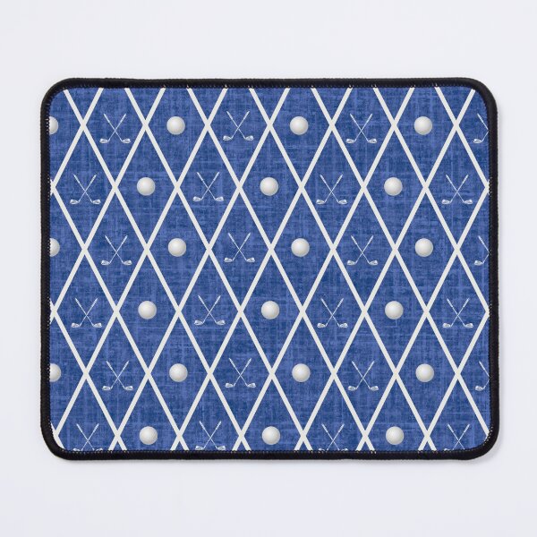 Item preview, Golf Balls & Clubs Argyle on Medium Blue designed and sold by KSimpson838.