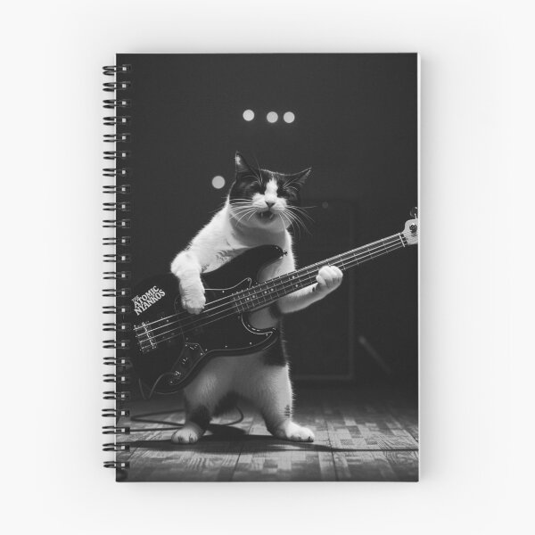 Item preview, The Atomic Bass Cat: Grunge Low-End Legend, Rhyth-Meow-th designed and sold by The Atomics.