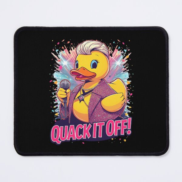 Item preview, Pop Star Duck – Quack It Off Cute Funny Singer Duck designed and sold by RubberQuack.