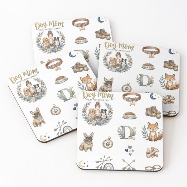 Item preview,  Dog Mom Sticker Sheet | Raising Pawsome Fur Babies | Watercolor Boho Pet Stickers designed and sold by CUTE & FUN CREATIONS.
