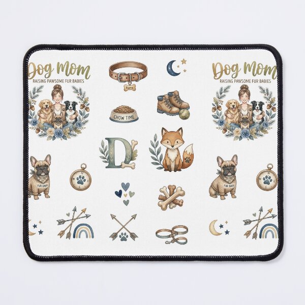 Item preview,  Dog Mom Sticker Sheet | Raising Pawsome Fur Babies | Watercolor Boho Pet Stickers designed and sold by CUTE & FUN CREATIONS.