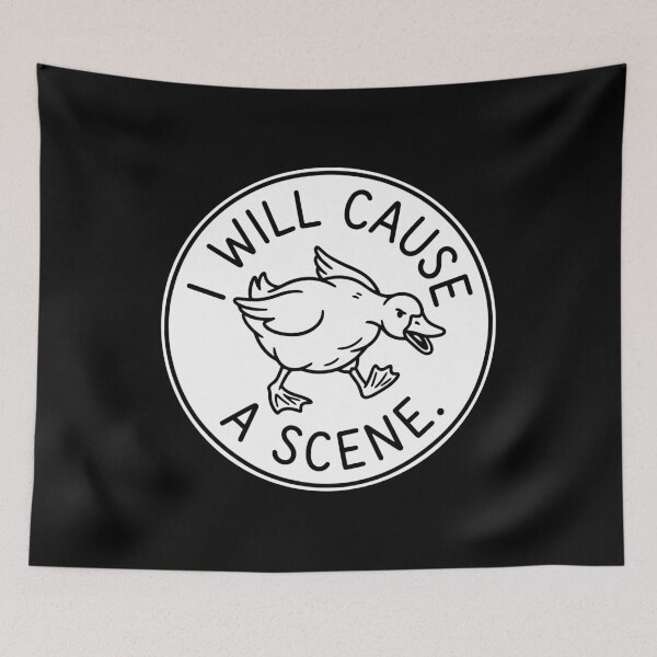 Item preview, I Will Cause A Scene Funny Silly Goose Meme designed and sold by gunaone-design.