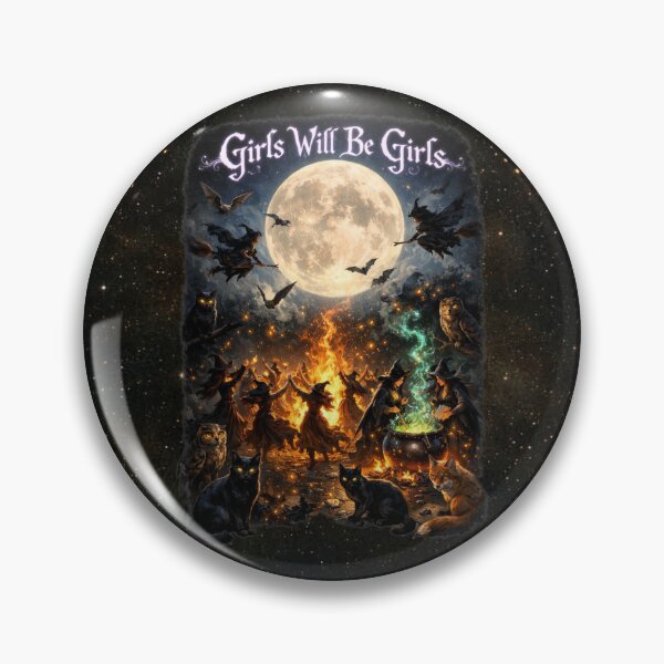 Item preview, Girls Will Be Girls – Witches of the Fiery Moon designed and sold by MysticOzzy.