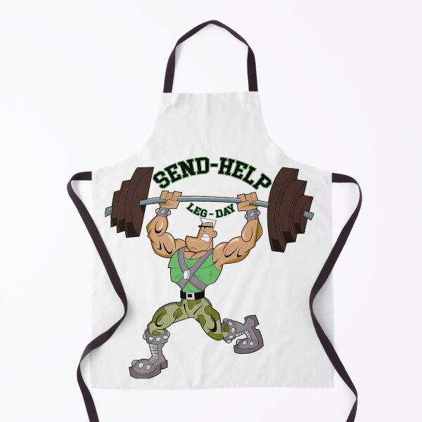 Item preview, Send Help Leg Day Funny Gym Bodybuilding Cartoon Mascot Design designed and sold by DesignArtist.ia.