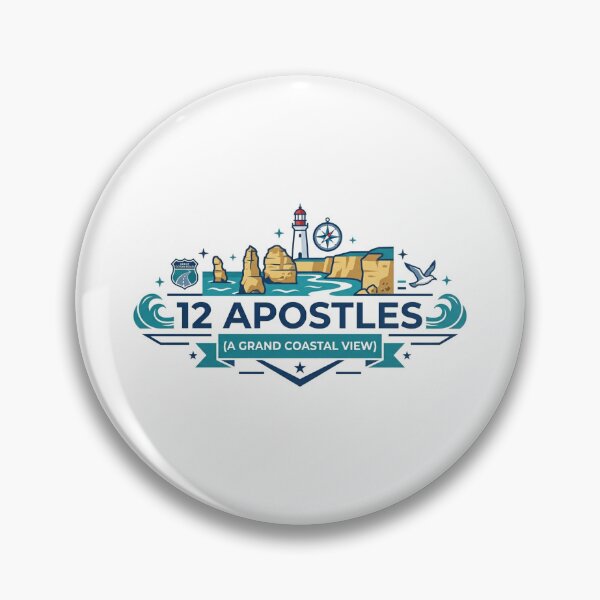 Item preview, 12 Apostles, Great Ocean Road - Professional Vector Emblem designed and sold by CultureCourse.