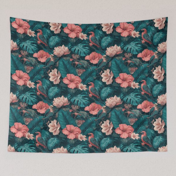 Item preview, Flourishing Tropical Floral Texture - Flower Floral Print  - Anniversary Gifts For Husband designed and sold by RoyalStarsPatts.