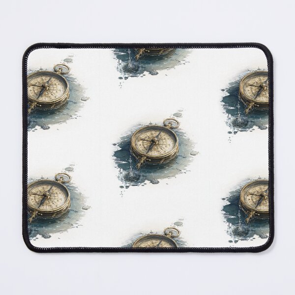 Item preview, Vintage Compass in Watercolor Splash Minimal Art designed and sold by onubi.
