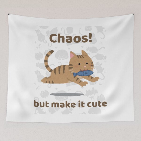Item preview, Chaos But Make It Cute Tabby Cat Graphic designed and sold by Rehnair.