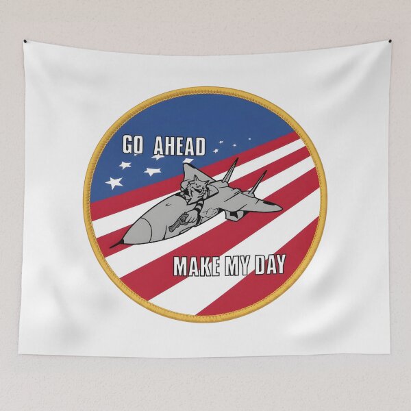 Item preview, F-14 Tomcat "Go Ahead Make My Day" Aggressor Commemorative Patch designed and sold by CharlieDesings.