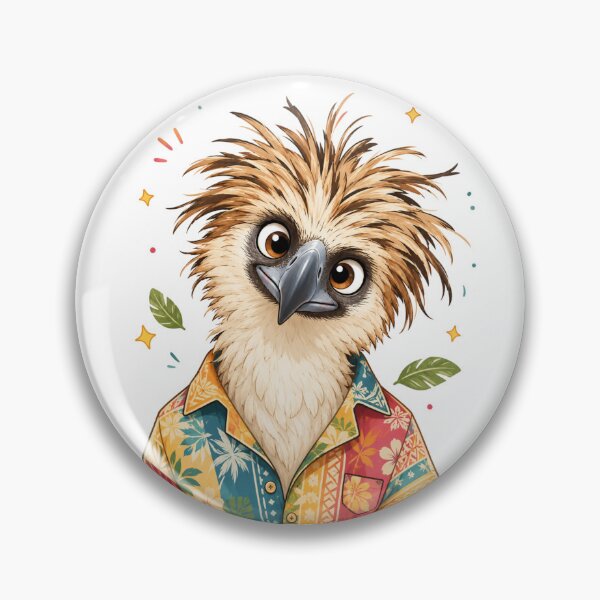 Item preview, Tropical Smiling Bird – Cute Kawaii Philippine Eagle Cartoon designed and sold by MarekoraStudio.