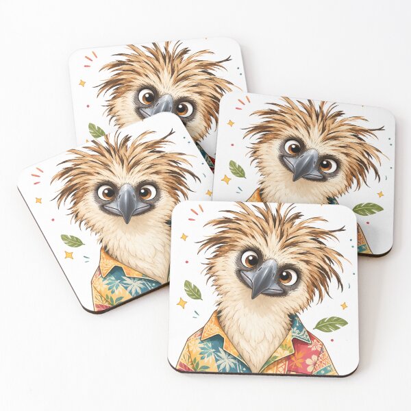 Item preview, Tropical Smiling Bird – Cute Kawaii Philippine Eagle Cartoon designed and sold by MarekoraStudio.