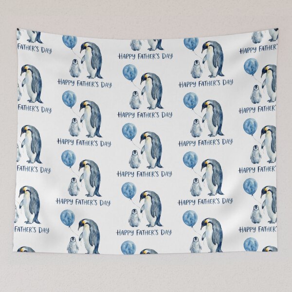 Item preview, Happy Father's Day, Penguin Dad designed and sold by Roy & Tiffany.