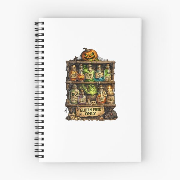 Item preview, Gluten Free Only Halloween Shelf – Coeliac Safe Spooky Treats Cute Autumn Food Illustration designed and sold by My Gluten Free Life UK.