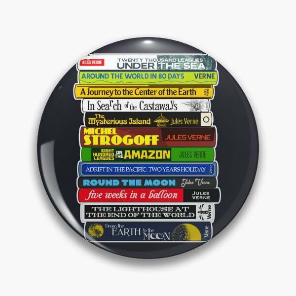 Item preview, Jules Verne Book Stack - Classic Reading Sci Fi Literature designed and sold by darklordpug.