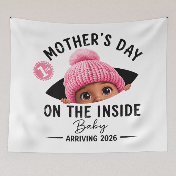 Item preview, First Mother’s Day On The Inside Baby Girl Arriving 2026 Pregnancy designed and sold by Serene woods.