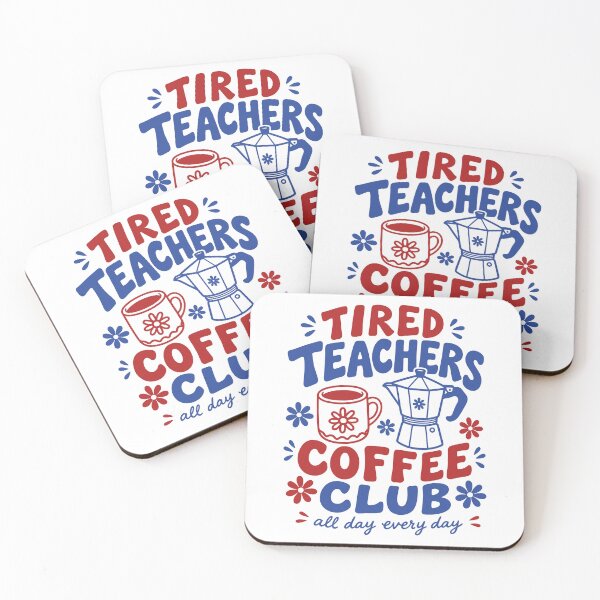 Item preview, Tired Teachers Coffee Club Retro Educator designed and sold by gunaone-design.