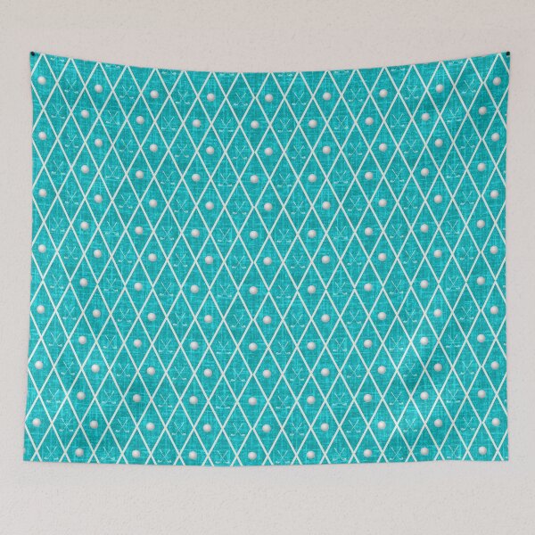 Item preview, Golf Balls & Clubs Argyle on Turquoise designed and sold by KSimpson838.