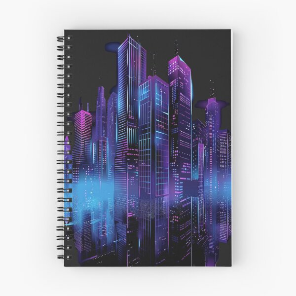 Item preview, Neon City Skyline  Cyberpunk Retro Future Art designed and sold by RetroWaveArtCo.