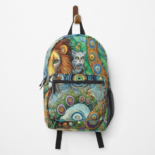 Artikelvorschau, Surreal Fantasy Landscape im Gustav Klimt Style mit Lion Spirit und mystischen Spiral Dream Vibes entworfen und verkauft von FotoworldEdel.
