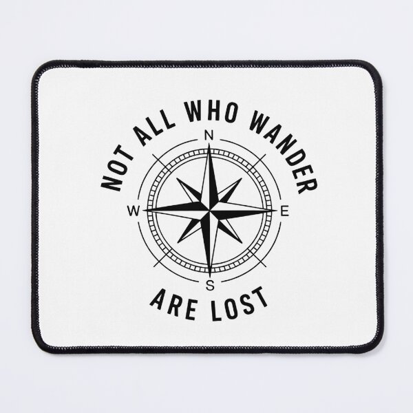 Item preview, Not All Who Wander Are Lost – Compass Minimalist Travel Adventure Design designed and sold by ArcticFoxStudio.