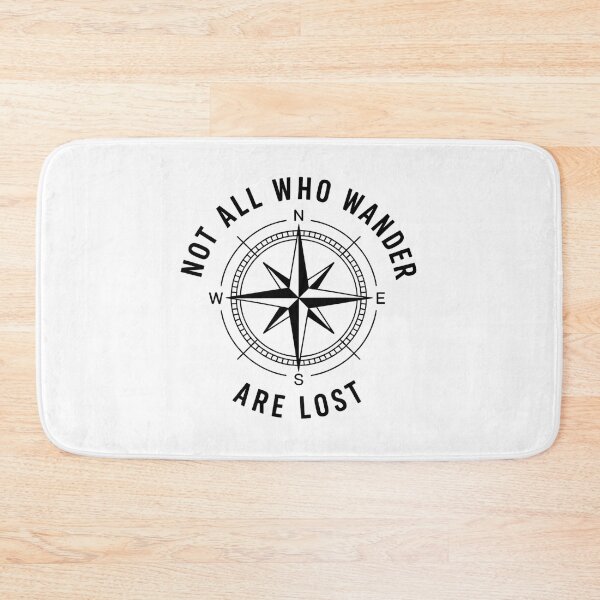 Item preview, Not All Who Wander Are Lost – Compass Minimalist Travel Adventure Design designed and sold by ArcticFoxStudio.