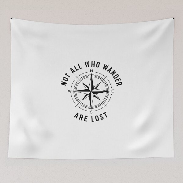 Item preview, Not All Who Wander Are Lost – Compass Minimalist Travel Adventure Design designed and sold by ArcticFoxStudio.