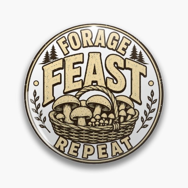 Item preview, Forage Feast Repeat Vintage Mushroom Basket T-Shirt designed and sold by curiouschimp.