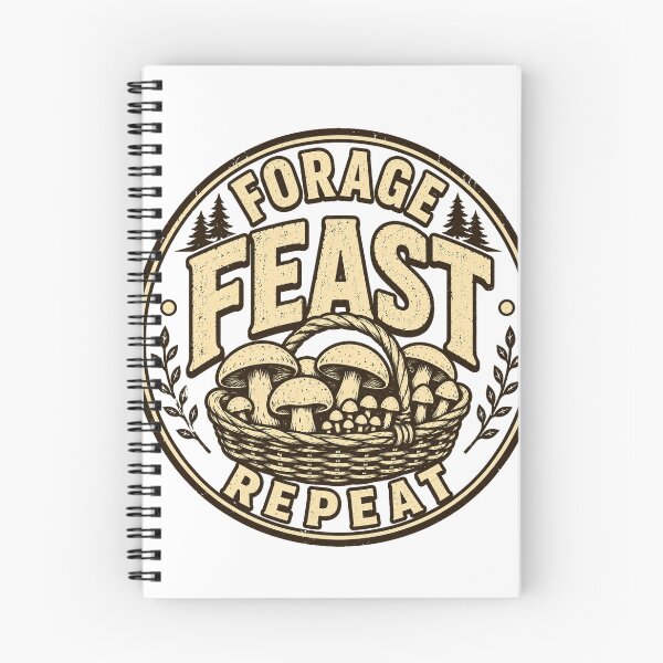 Item preview, Forage Feast Repeat Vintage Mushroom Basket T-Shirt designed and sold by curiouschimp.