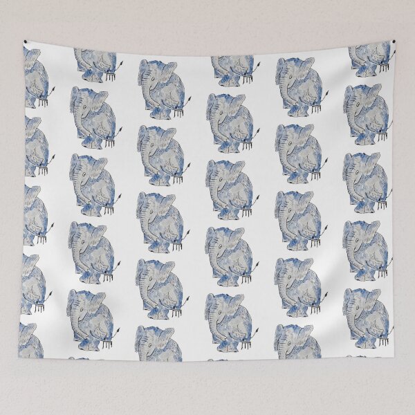 Item preview, We Try! - Deadpan Elephant & Tiny Chair - Transparent Background designed and sold by Rak Scenist.